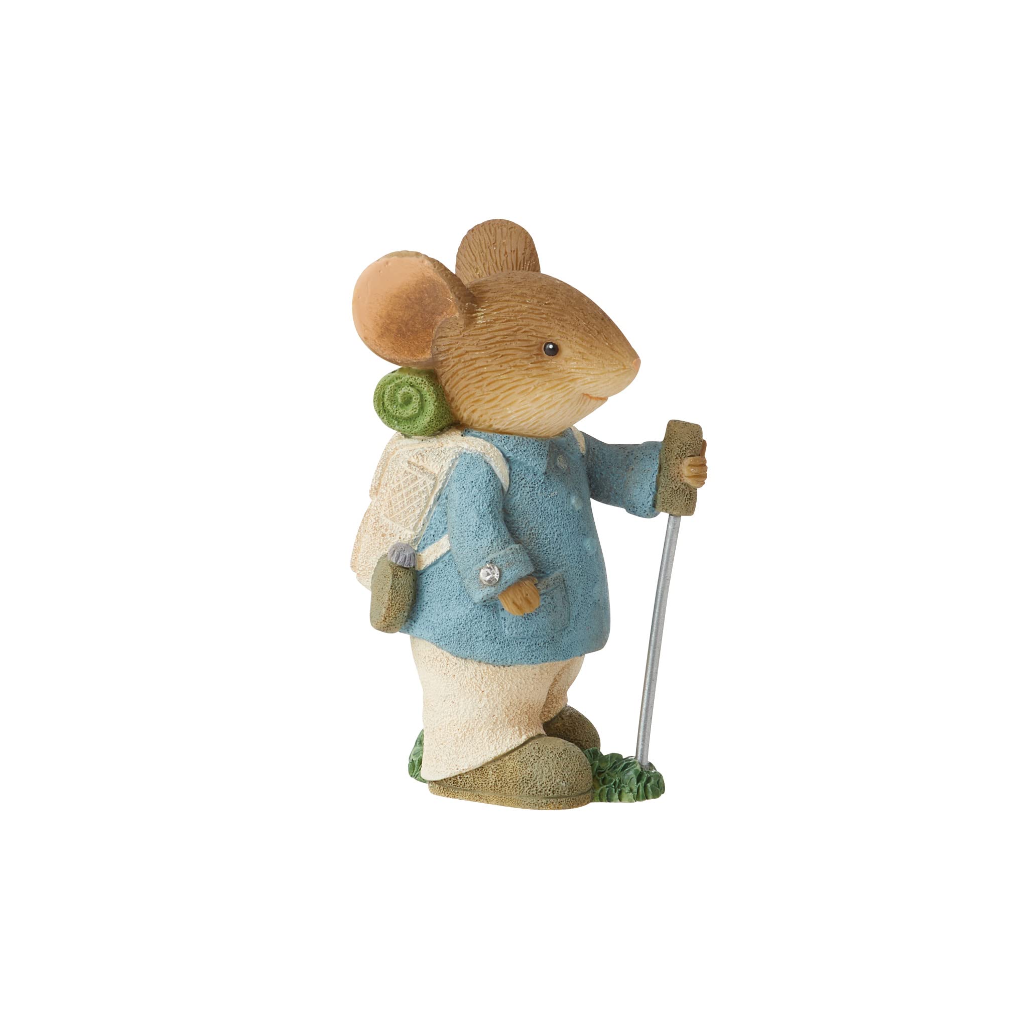 Enesco Tails with Heart Happy Camper Backpacker Mouse Miniature Figurine, 2.09 Inch, Multicolor