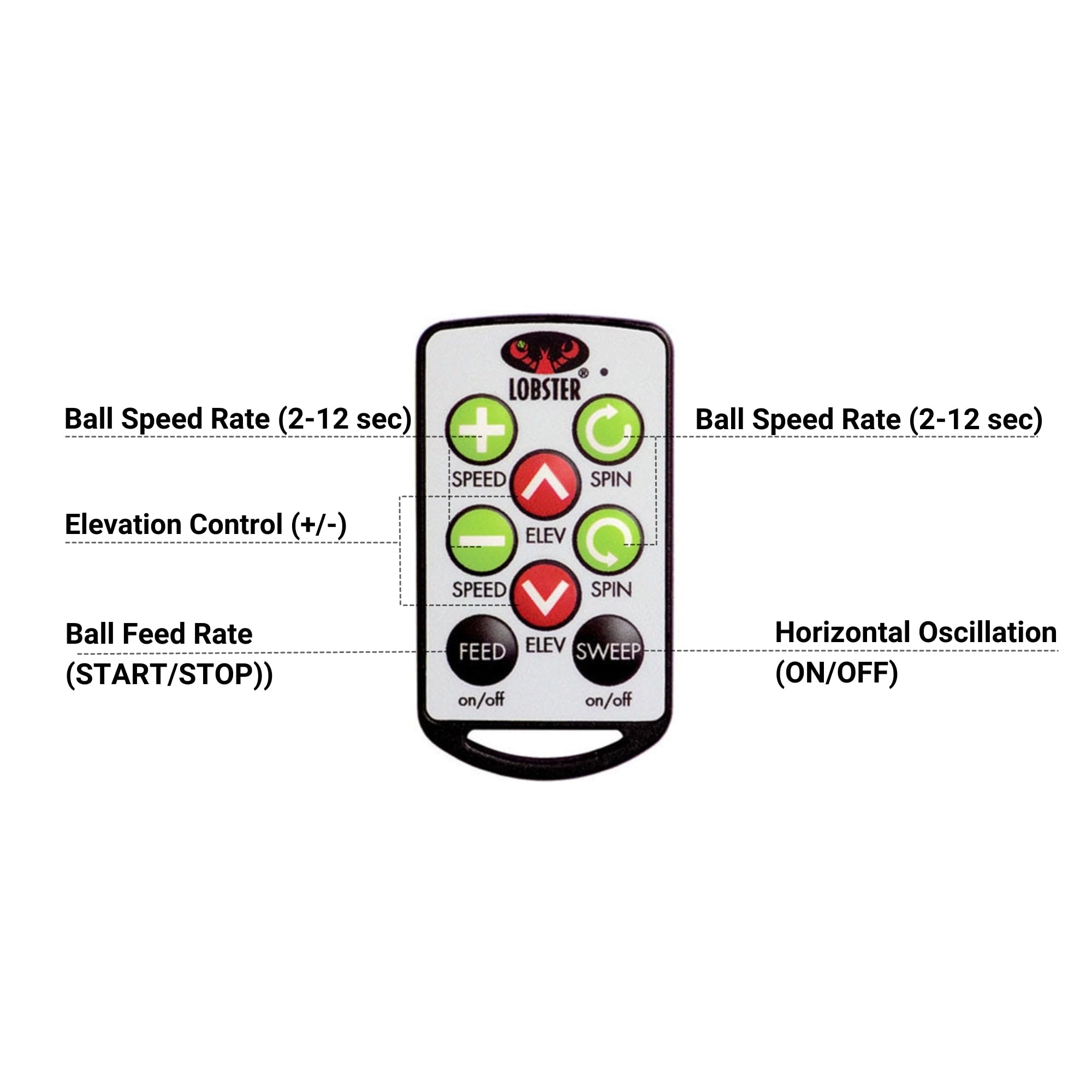 Lobster Sports Pickle Two Pickleball Machine – Full-Featured, Auto Launcher, Spin Control, Random Oscillation, 2-Line Drill, Battery Powered, Portable, Holds 125 Balls – with 10-Function Remote