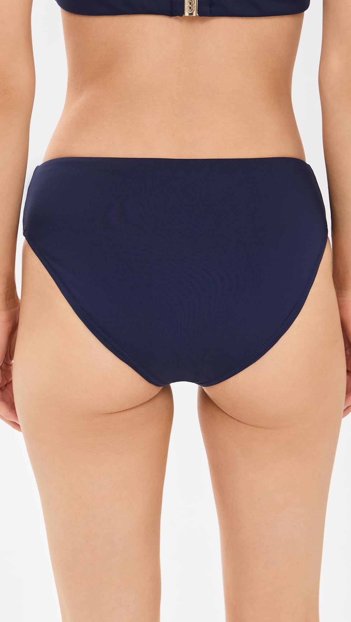 Caroline Constas Women's Alva Bikini Bottoms, Navy Ivory Combo, Blue, L