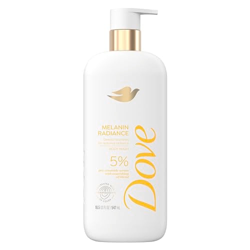 Dove Body Wash Melanin Radiance Nourishes for restored radiance 5% pro-ceramide serum with nourishing oil blend 18.5 oz