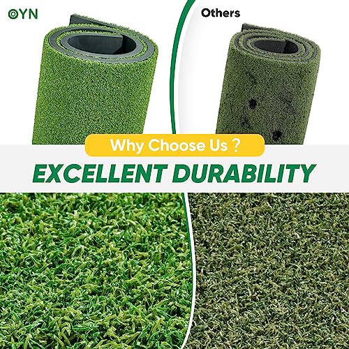 OYN Golf Mat, 5x4ft Artificial Golf Hitting Practice Mat for Outdoor & Indoor Training, Thicken Golf Turf Training Matt with 9 Golf Balls 9 Golf Tee for Backyard