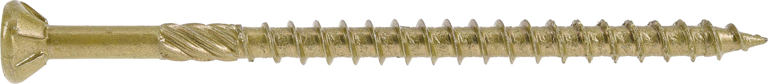 Power Pro Premium Exterior Wood Screws, 9 x 3", 5 lb Bucket of Screws, Exterior Epoxy Coated, Bronze, 417 Pieces