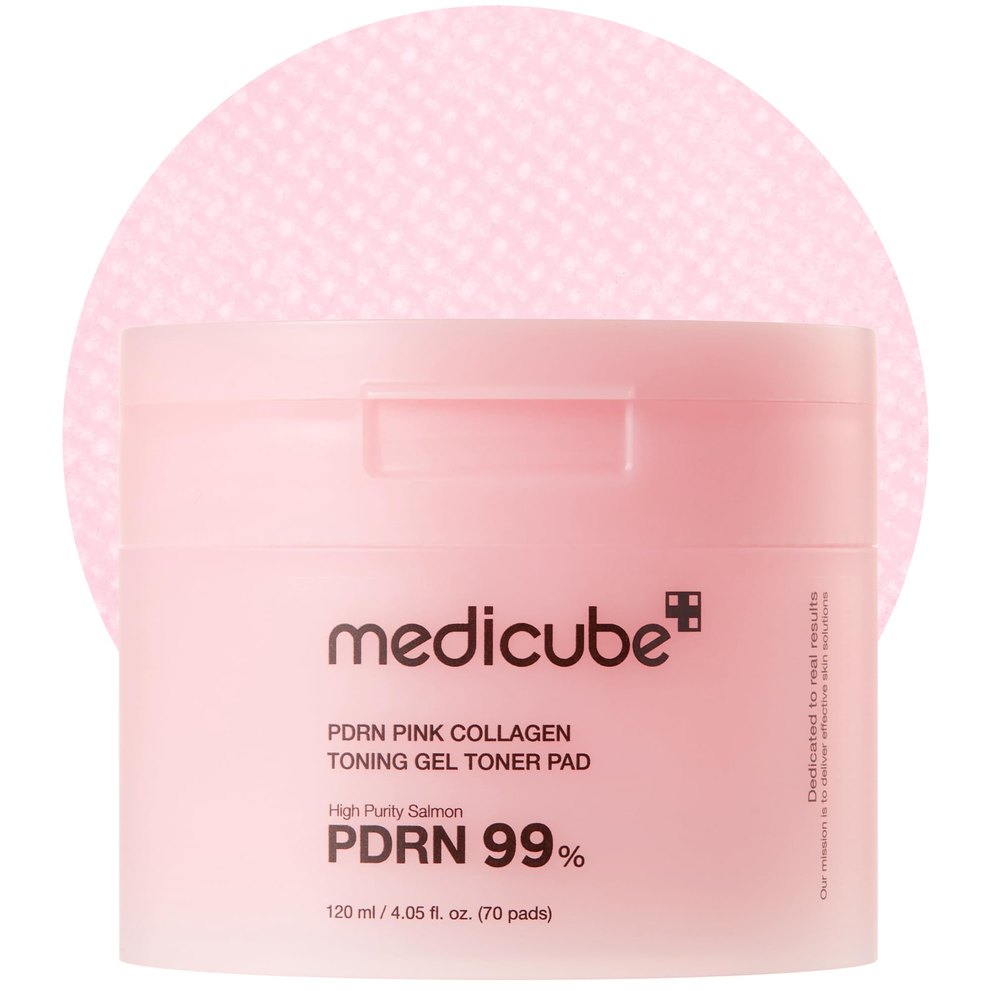 medicube Salmon DNA PDRN Pink Collagen Jelly Pad | Korean Gel Toner Pads with Niacinamide, Madecassoside, Retinol | Soothing, Radiance & Uneven Skin Tone | Korean Skin Care | 70Pads
