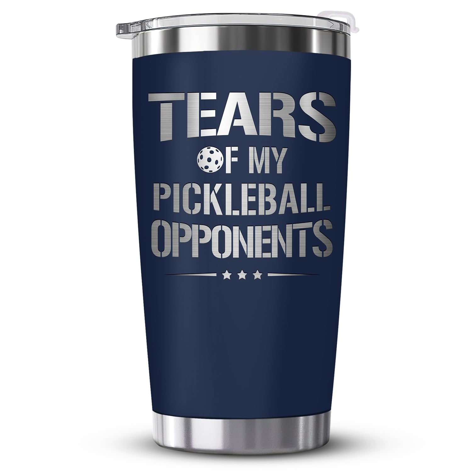 HEXMOZ Pickleball Gifts for Men - Gifts for Pickleball Lovers - Funny Pickle Ball Accessories Gifts for Dad, Grandpa, Women Tears Of My Pickleball Opponents Christmas Dink Master - Navy Tumbler Cup