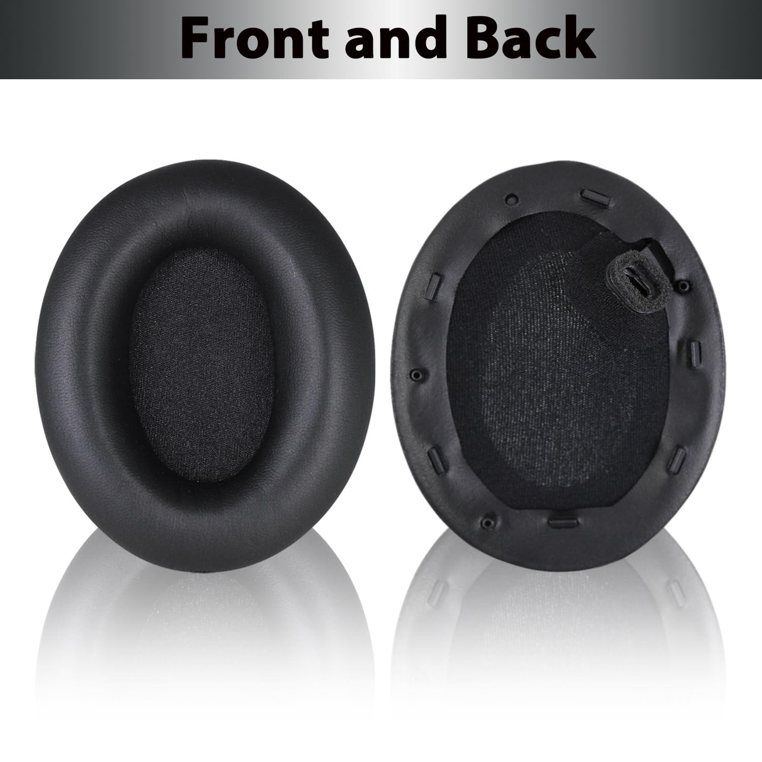 WH-1000XM4 Replacement Earpads Cushions, Protein Leather Ear Pads for Sony WH-1000XM4(WH1000XM4) Noise Canceling Headphones with High Density Memory Foam, Without Affecting Sensor (Black)