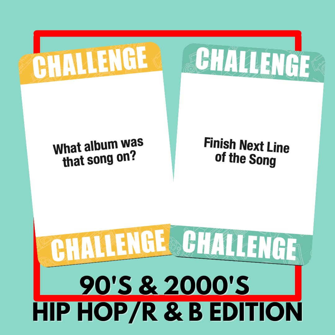 Lyrically Correct 90's and 2000's Hip Hop & R&B Music Trivia Card Game for Friends, Fun Party Game for Adults, Family Gatherings, Game Nights, and Finish The Lyrics Challenge