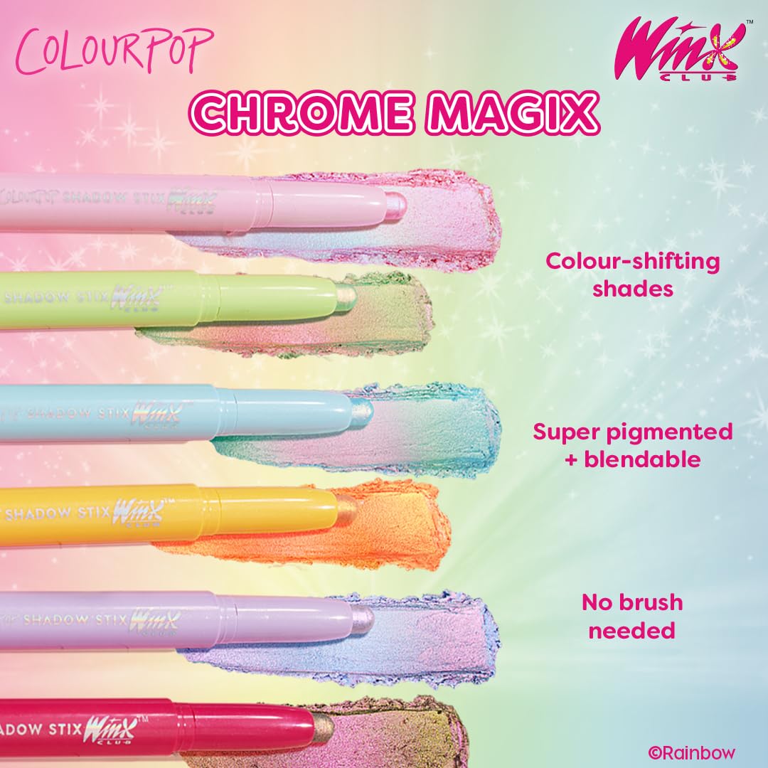 ColourPop Winx Club Shadow Stix - Cream Eyeshadow Stick with Long-Lasting Color - Multi-Use Cream Makeup with a Built-In Sharpener & Precise Tip for Easy Application - Fury of The Dragon (0.05 oz)