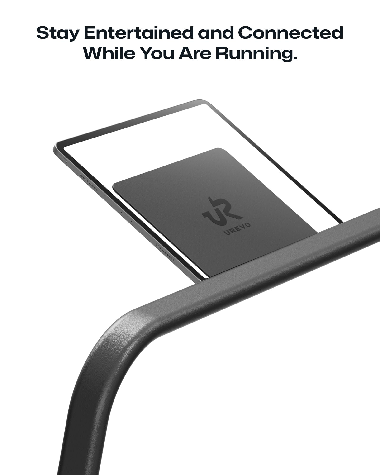 UREVO Walking Pad Handle Bar Only, Universal Compatible for Walking Pads 23.6'' Wide, Transform WalkingPad Into a Treadmill in Seconds, Easy Moving with Wheels, Quick Assembly, Sturdy Design, Black