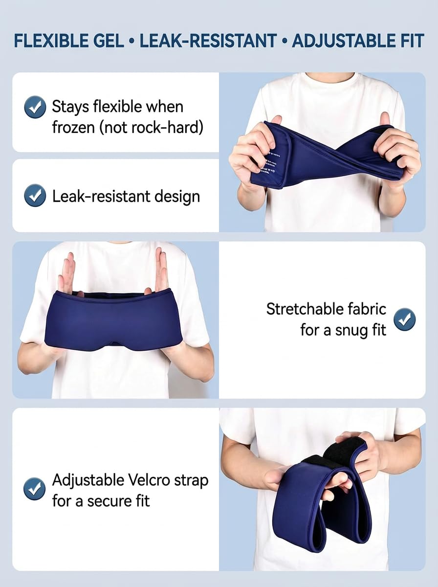 Cooling Eye Mask with Ice Gel. Instant Relief Puffy Eyes Migraine Surgery, Hsa Store Eligible Items Fsa Stay Cold Comfy, Cold Compress Pack for Tired Eyes, Headache Dark Circles Sleep