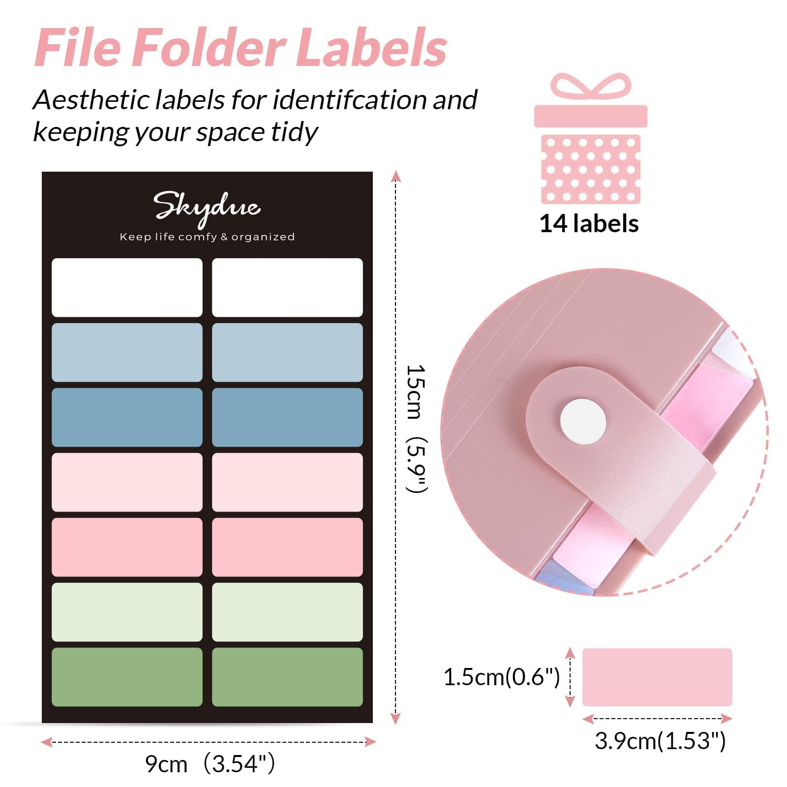 SKYDUE 8 Pockets Expanding File Folders, Accordion Folders, Portable Paper Bill Receipt Organizer, Letter Size, Home College School Office Supplies, Pink