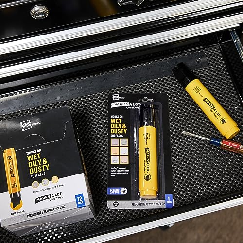 Avery Marks A Lot UltraDuty Permanent Markers, XL Wide 18mm Chisel Tip, Water Resistant, 1 Black Industrial Marker (29865)