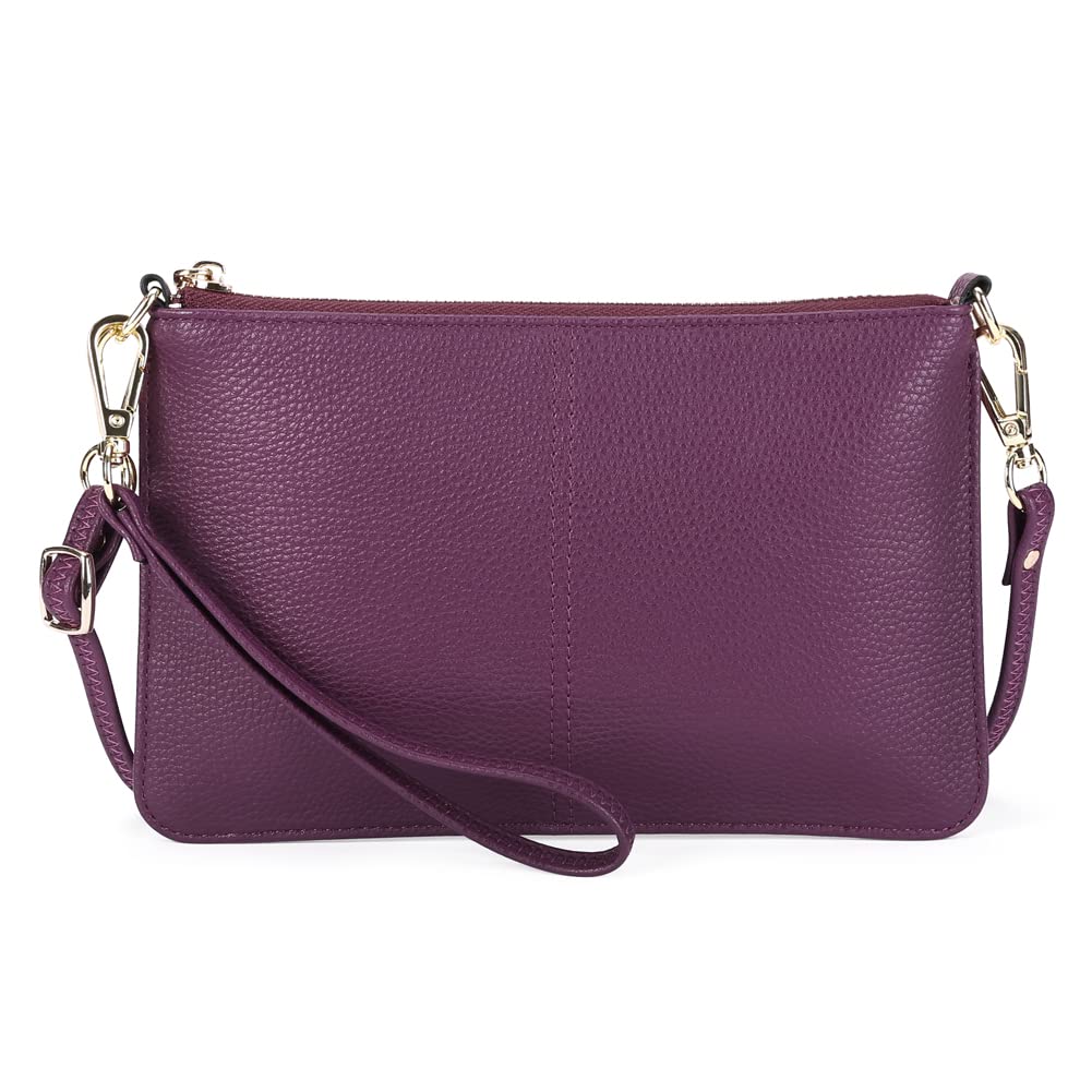 SENDEFN Leather Wristlet Clutch Small Women Crossbody Shoulder Bag Wallet Purses RIFD Card Slots