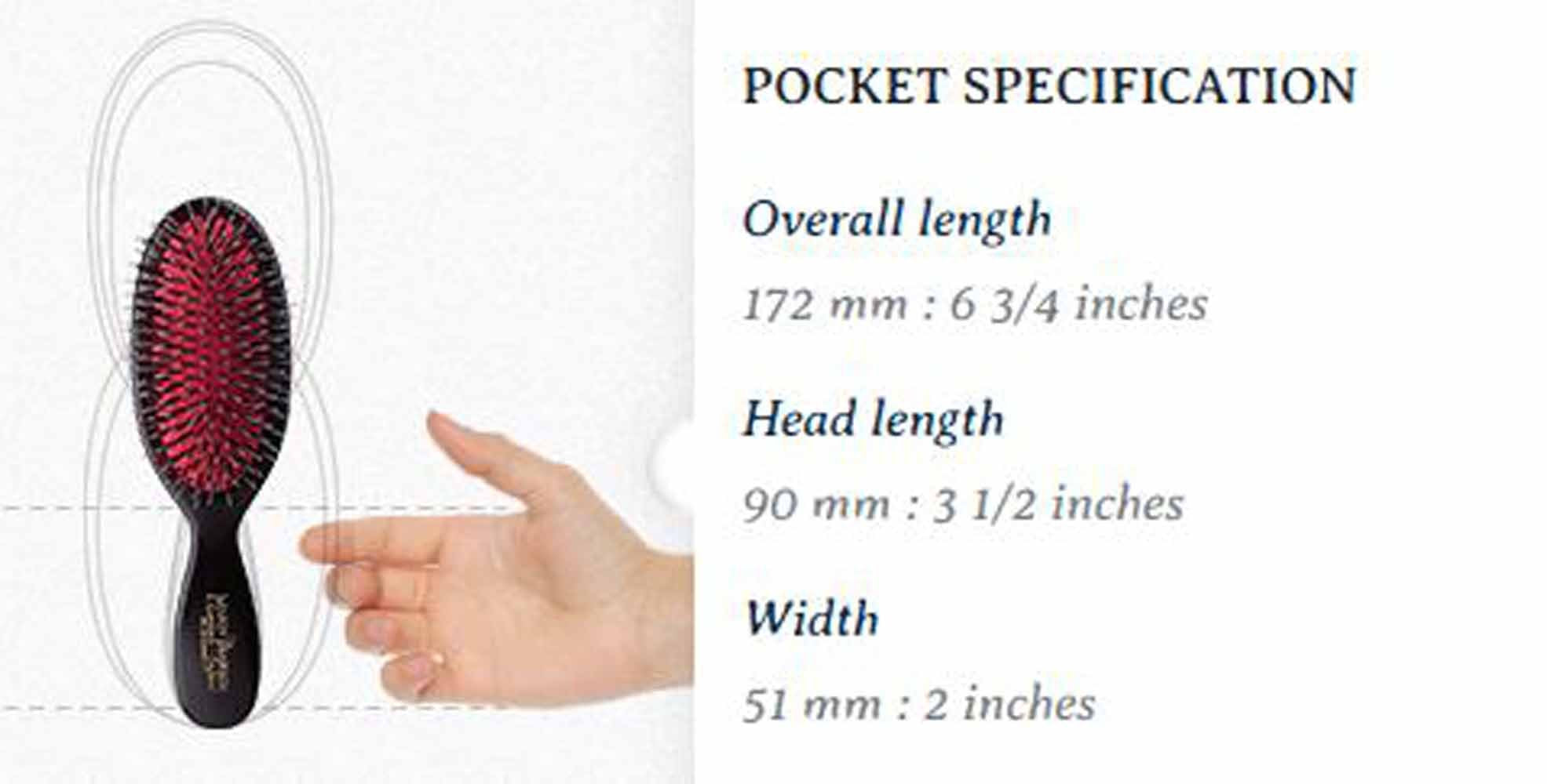 Mason Pearson Pocket Bristle Hair Brush, 0.2 lb.