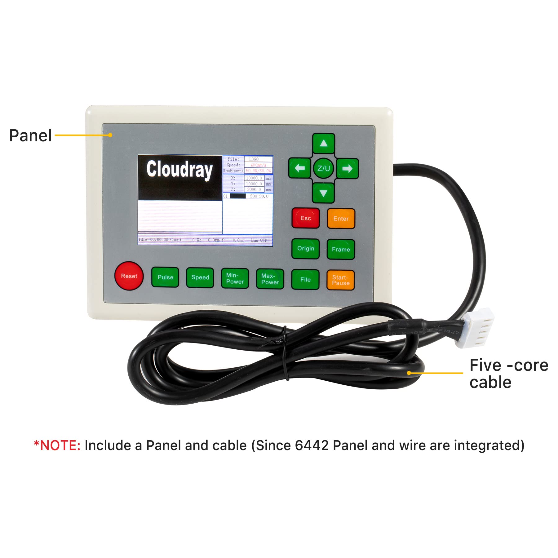 Cloudray Ruida 6442S Panel for 6442S 6442G Controller CO2 Laser Engraver and Cutting Machine
