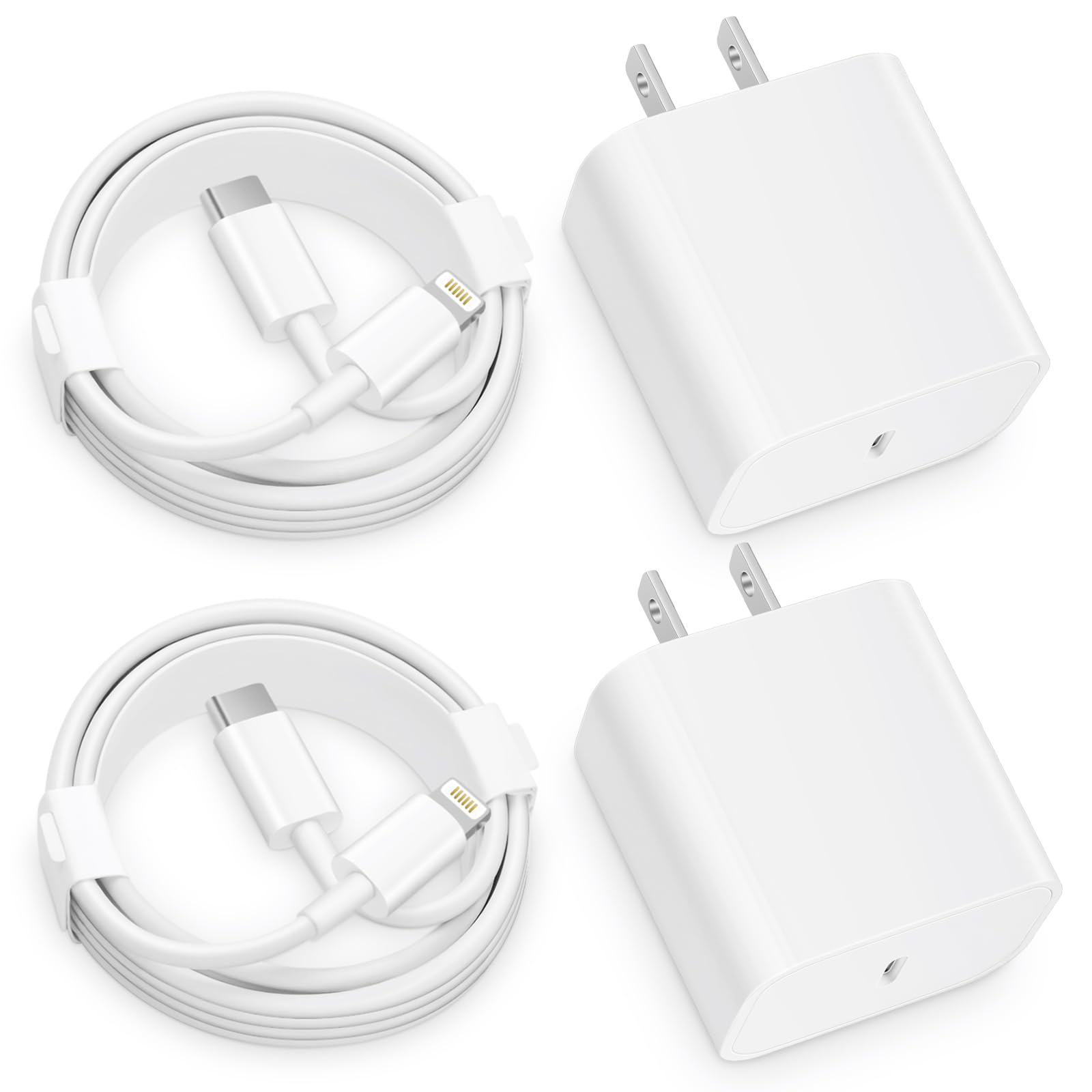 Phone 12 13 14 Fast Charger, 2-Pack 20W PD Type C Charger with 6FT USB-C Charging Cable Compatible with Phone 14 13 12 11 Pro Max/Pro/Plus/Xs/XR/X