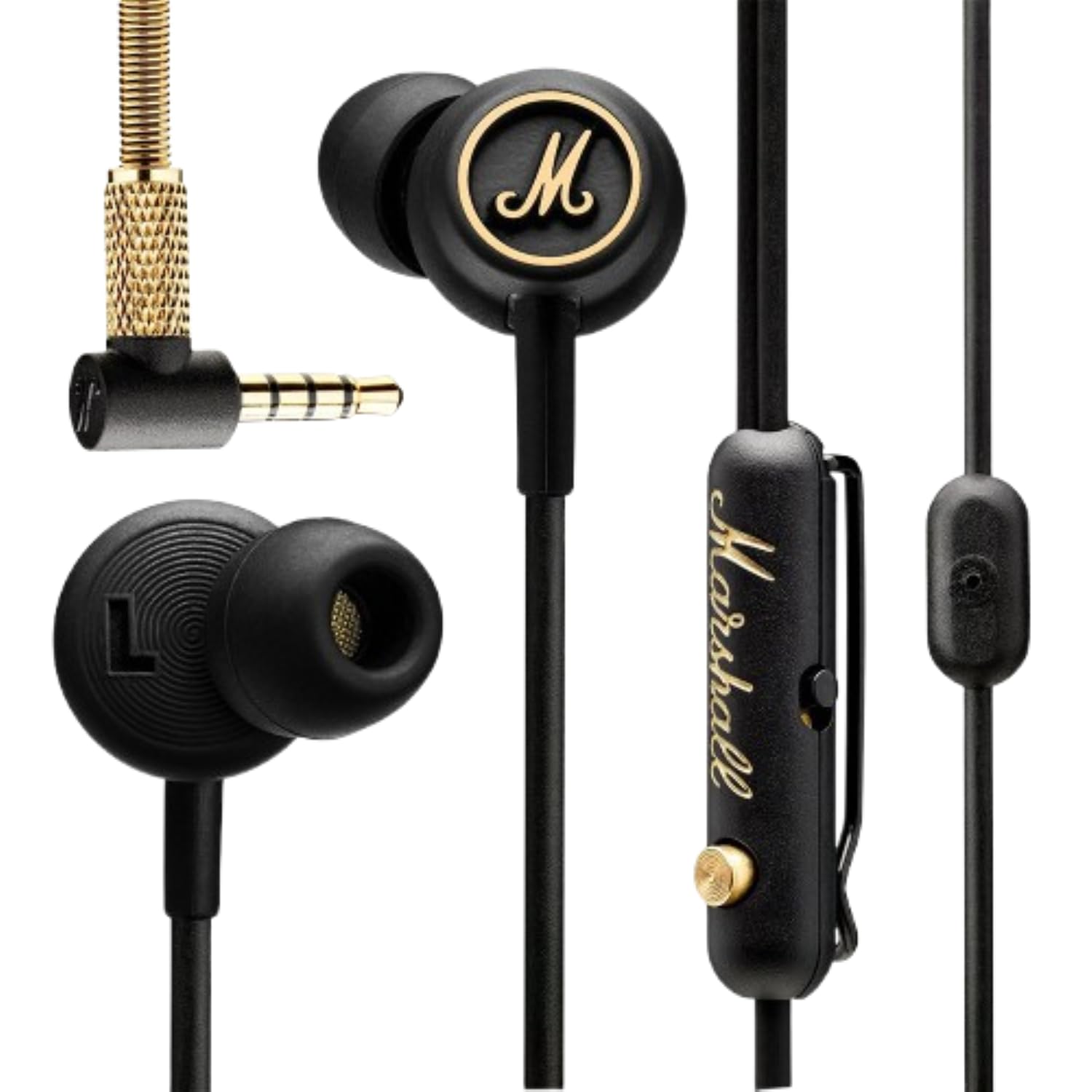 Marshall Mode EQ Wired in-Ear Headphones - Black and Brass