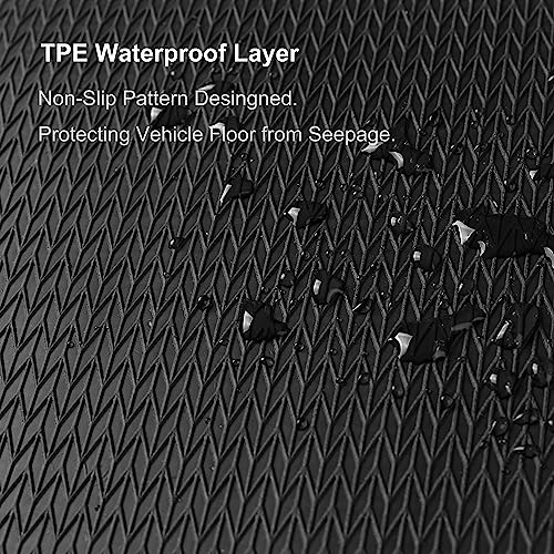 WENNEBIRD Superior Carpet Floor Mats for 2017-2023 Tesla Model 3, Premium All Weather Anti-Slip Waterproof Floor Liners, 0.6 Inch Thickness Rugs, Car Interior Accessories - 3pc