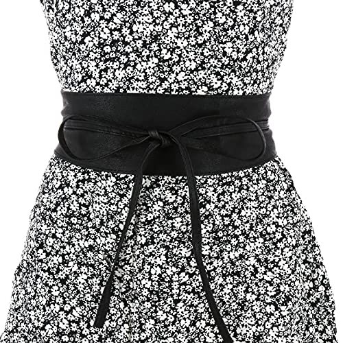 FASHIONGEN - Woman leatherette waisband Obi Belt, MICA - Yellow Python, L-XL