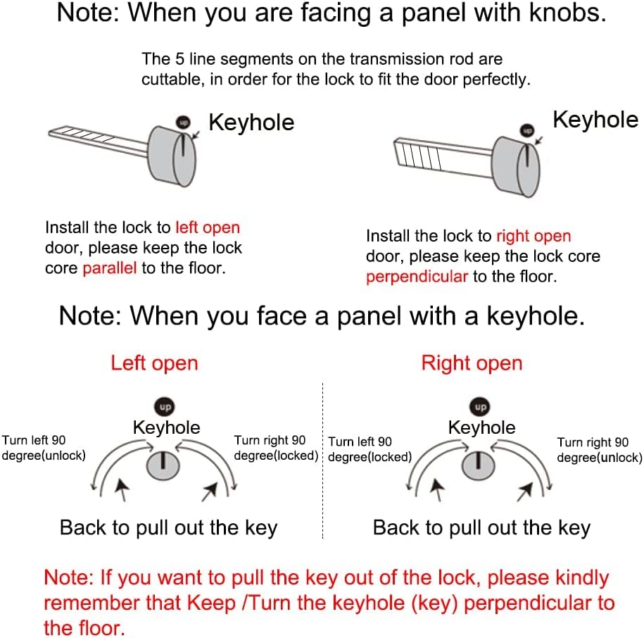 Pocket Door Lock with Key,Privacy Door Hardware Suitable for Bathroom Bedroom etc Recessed 2 Sided, 2 3/8" Backset, Invisible Hardware for 1 3/8” to 2 3/16” Thickness Door (Black)