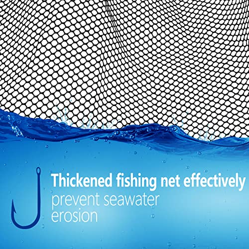SAN LIKE 2pack Fishing Net Fish Landing Nets Ice Fishing Collapsible Telescopic Sturdy Pole Handle for Saltwater Freshwater Extending to 51inches (51inch-2pack)