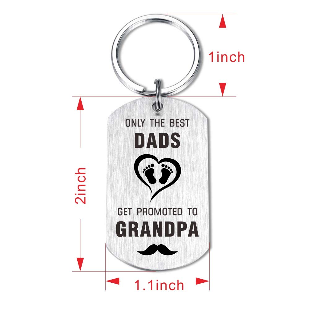 Grandpa to be Keychain Gifts, Only The Best Dads Get Promoted to Grandpa Gifts, Gonna be a Grandpa Keychain, First Time Grandpa Gift, Father's Day Present for New Grandfather Present