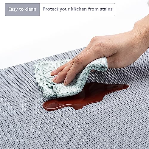 TJWODO Shelf Cabinet Liner,Drawer Liners Non Adhesive Easiest Install Mat, Strong Grip Bottom,Easy Clean Non Slip Shelving Liner for Kitchen Cabinets,12" x10'