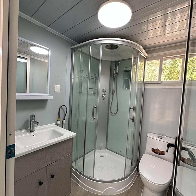 Double Story House 2024 Tiny House, Foldable Tiny Home with Well Equipped Bathroom & Kitchen, Portable, Cabin Prefab Space 20 FT, Tiny House to Live in, Modular Homes, Container House, Mobile House