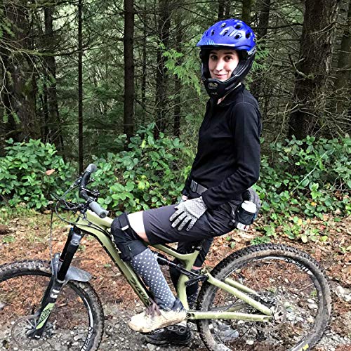 100% Merino Wool - Midweight Womens 1/4 Zip - Midlayer - Black - Small