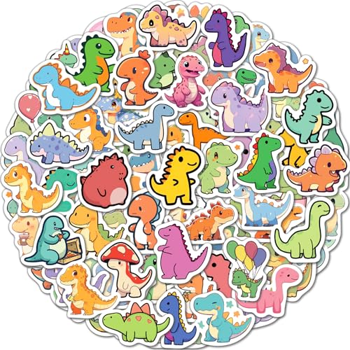 Benresive 100 Pcs Cute Dinosaur Stickers for Kids, Water Bottle Stickers for Kids Waterproof, Vinyl Laptop Kids Stickers Pack, Kids Classroom Prizes for Elementary Students