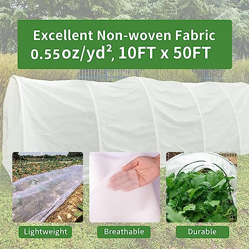 EXTRAEASY Plant Covers Freeze Protection 10ft x 20ft,Garden Floating Row Covers for Raised Beds/Vegetables Insect/Winter Frost,Frost Cloth Plant Freeze Protection (10x20ft, 0.75oz/yd²)