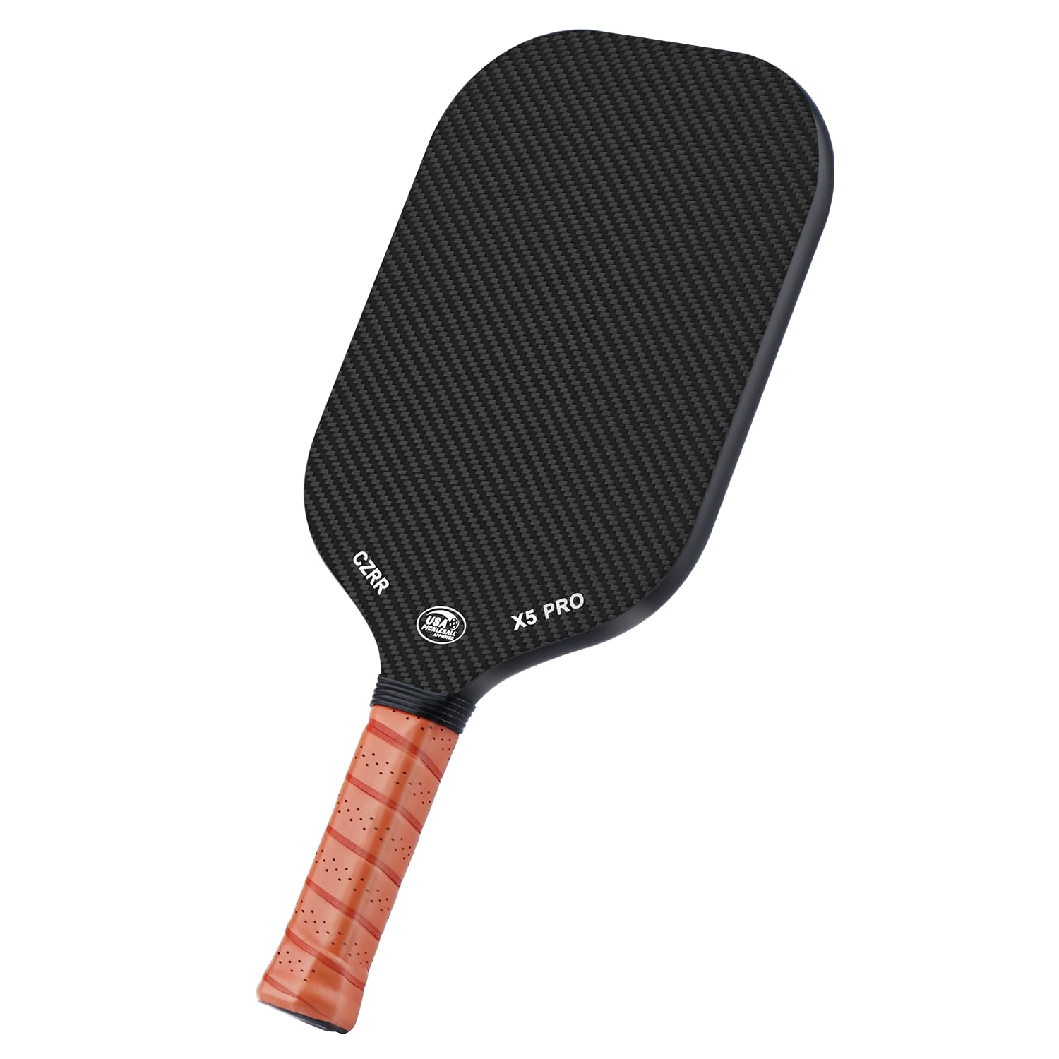 CZRR Pickleball Paddle, Edgeless Style 3K Raw Carbon Fiber Surface High Grit & Spin,USA Pickleball Approved, 16MM Polypropylene Honeycomb Core, Designed for Unmatched Control and Added Power