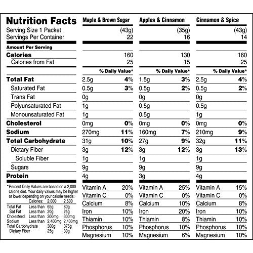 Quaker Instant Oatmeal Variety, 52 ct