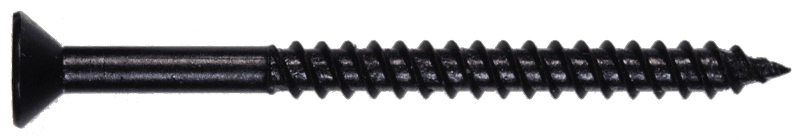 The Hillman Group, Black 39217 6-Inch x 1-1/2-Inch Flat Head Phillips Twin Thread Cabinet Screw, 100-Pack, 1.5 inches, 100 Count