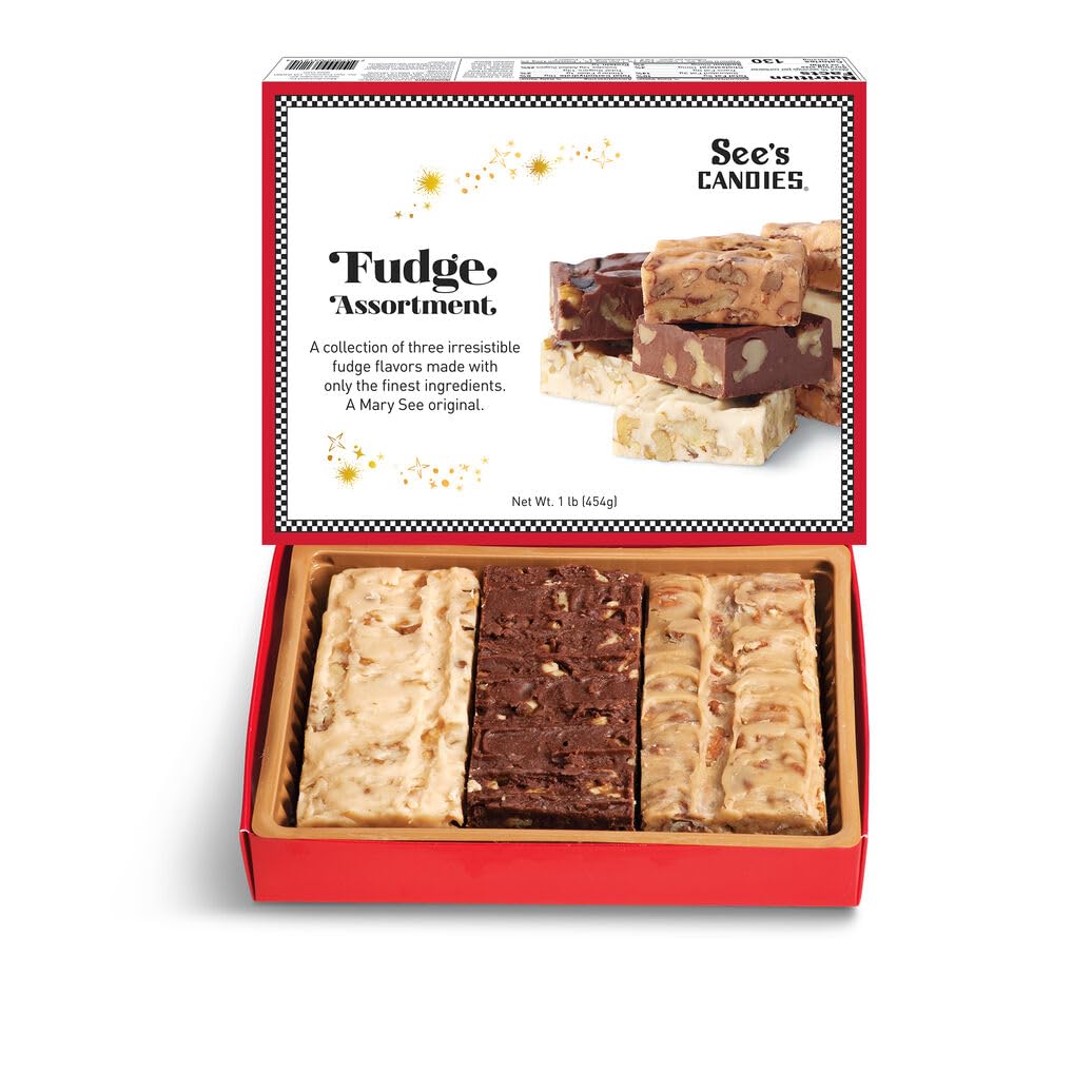 See's Candies 1 lb Christmas Fudge Assortment