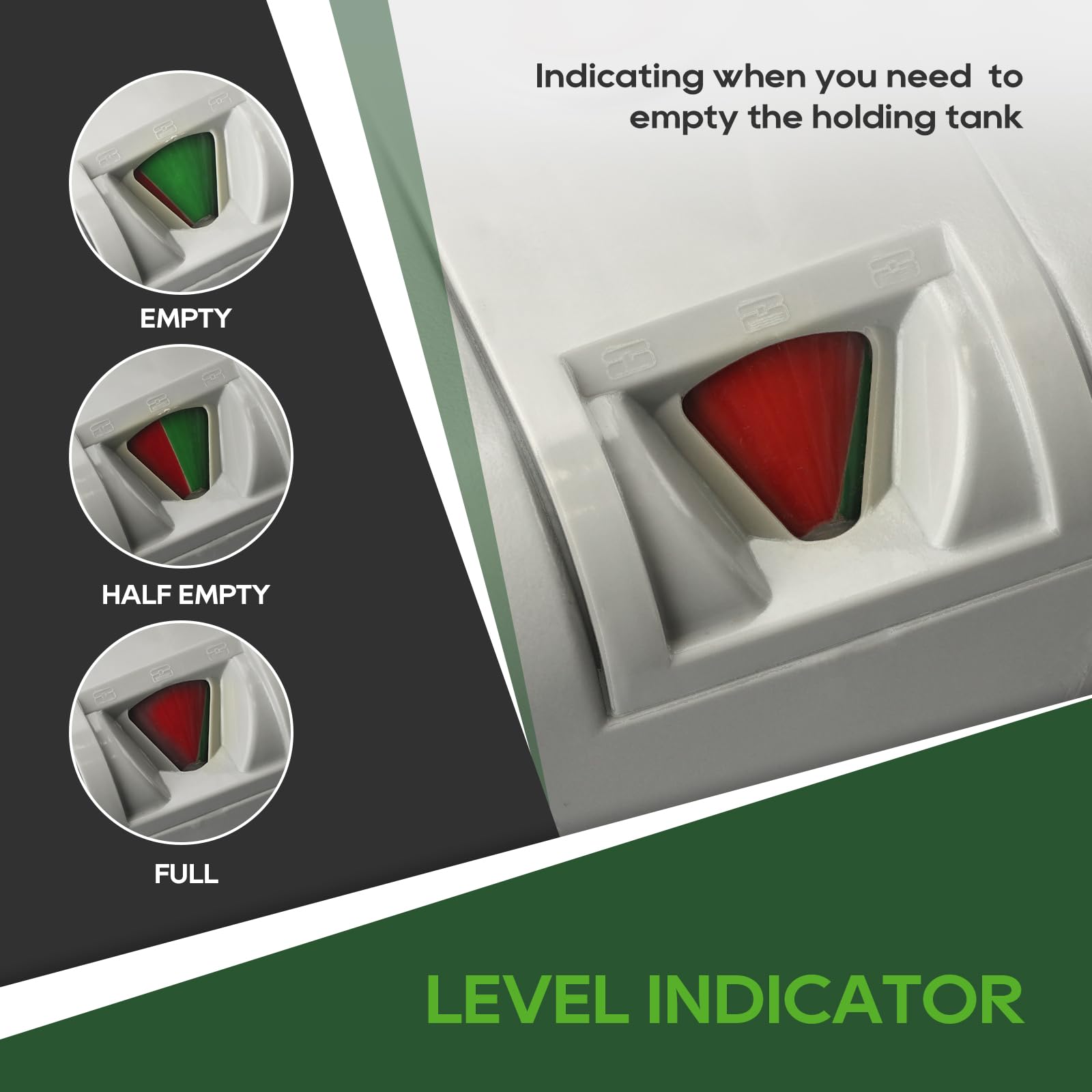 RVGUARD Portable Toilet, Camping Portable Toilet for Adults, 5.3 Gallon Waste Tank with Level Indicator, Come with Carry Bag and Wash Sprayer, for Camping, RV, Yacht and Truck Driver Use