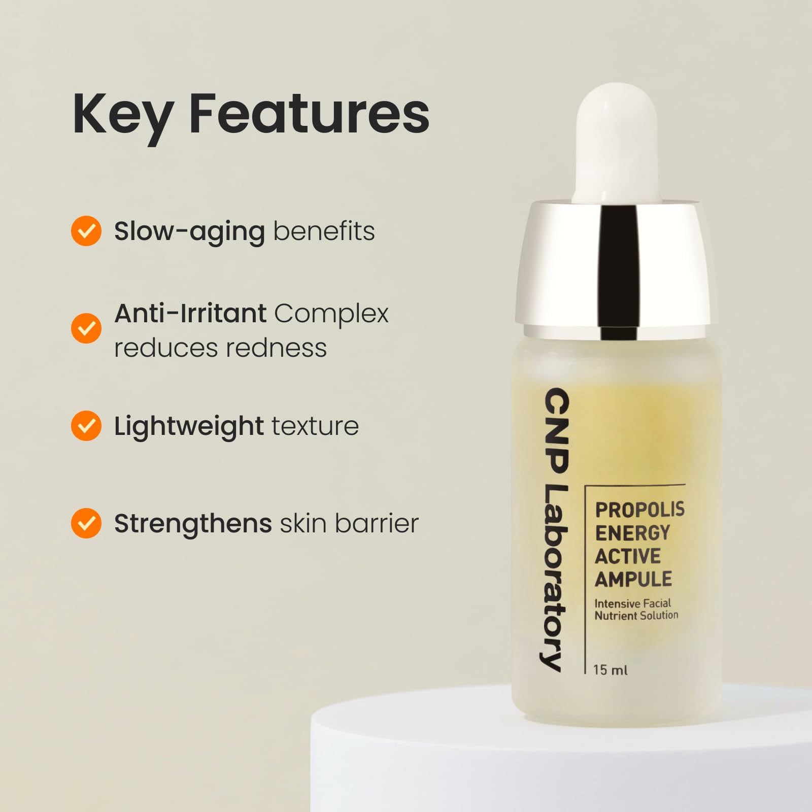 CNP Honey Glow Serum - Hyaluronic Acid & Propolis for Hydrating, Anti-Aging, Centella Soothing Serum, for Sensitive Skin, Gifts for Women, Korean Skin Care (1.18 fl. oz)