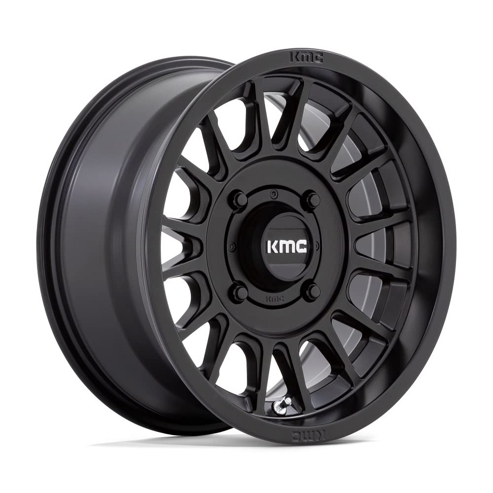 Bundle - 9 Items: KMC Impact 15" Wheels Black 32" Sand Stripper TT/XL HP Tires [4x156 Bolt Pattern 12mmx1.5 Lug Kit]