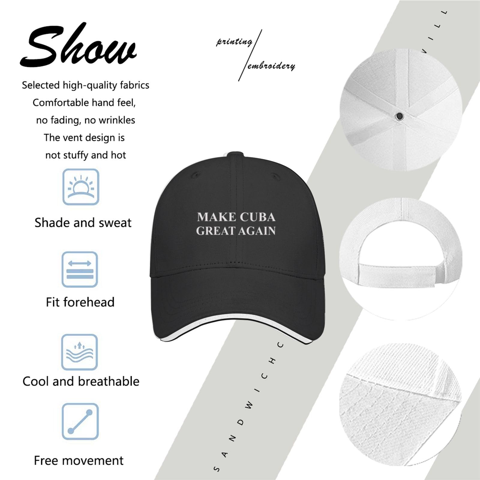 liabiliies Make Cuba Great Again Hat for Men Baseball Hat Funny Gifts for Women