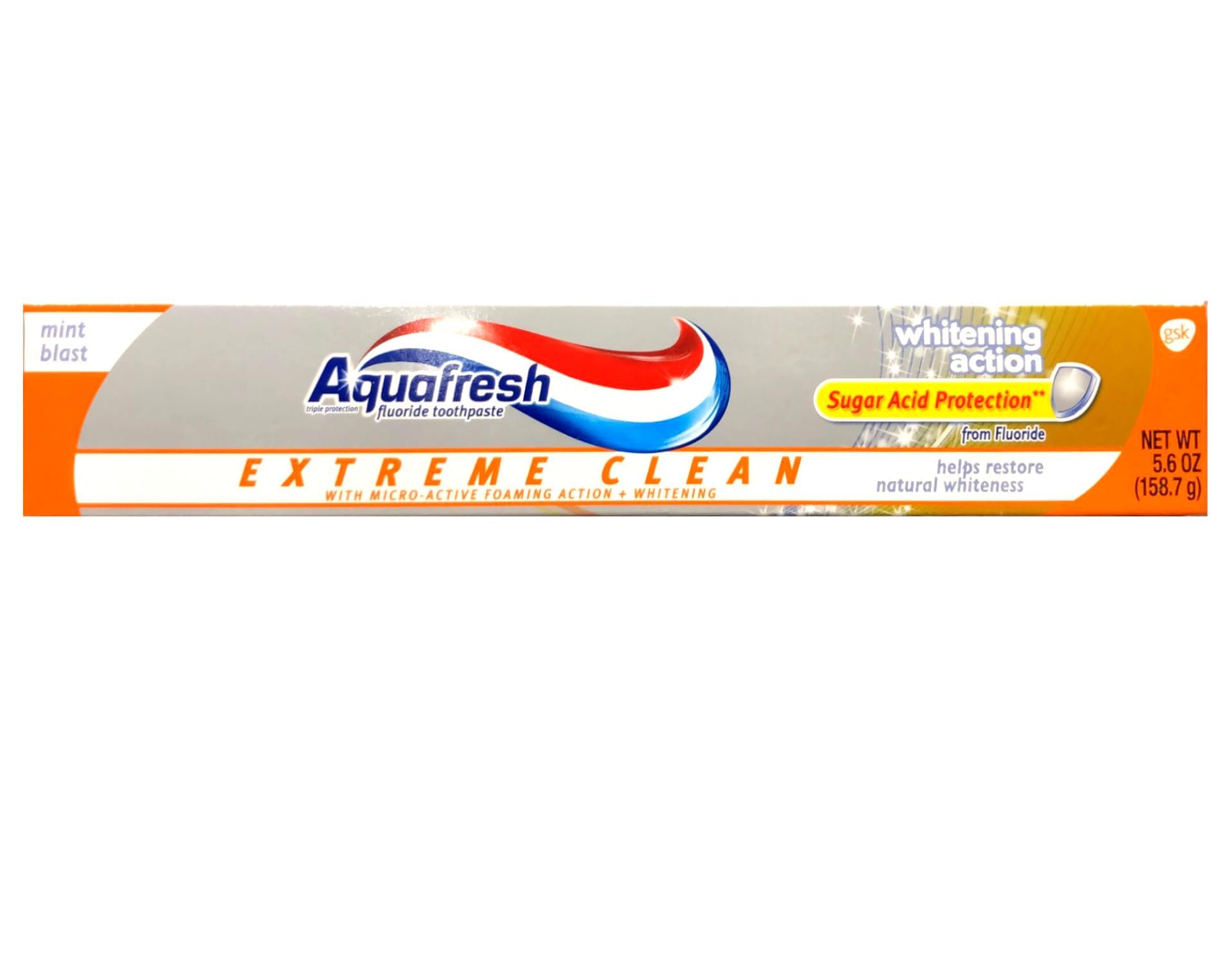 Aquafresh Extreme Clean Whitening Action Fluoride Toothpaste for Cavity Protection, 5.6 ounce Twinpack (Two 5.6oz tubes)