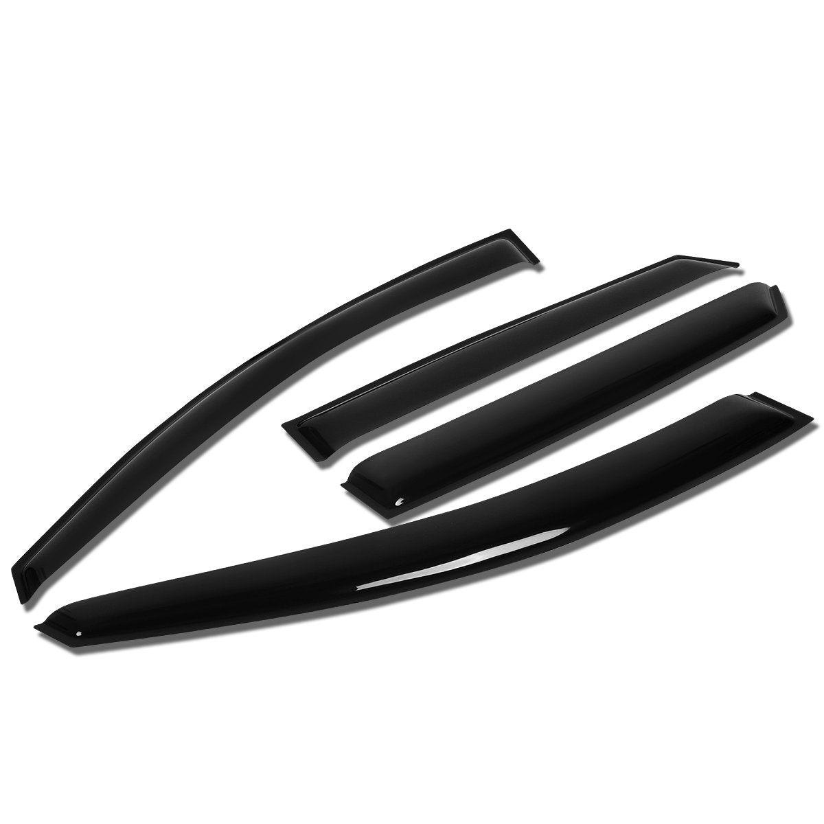 DNA MOTORING WVS-T2-0085 Vent Window Visor Deflector Rain/Sun Guard (4pcs, Dark Smoke), 1 Pack