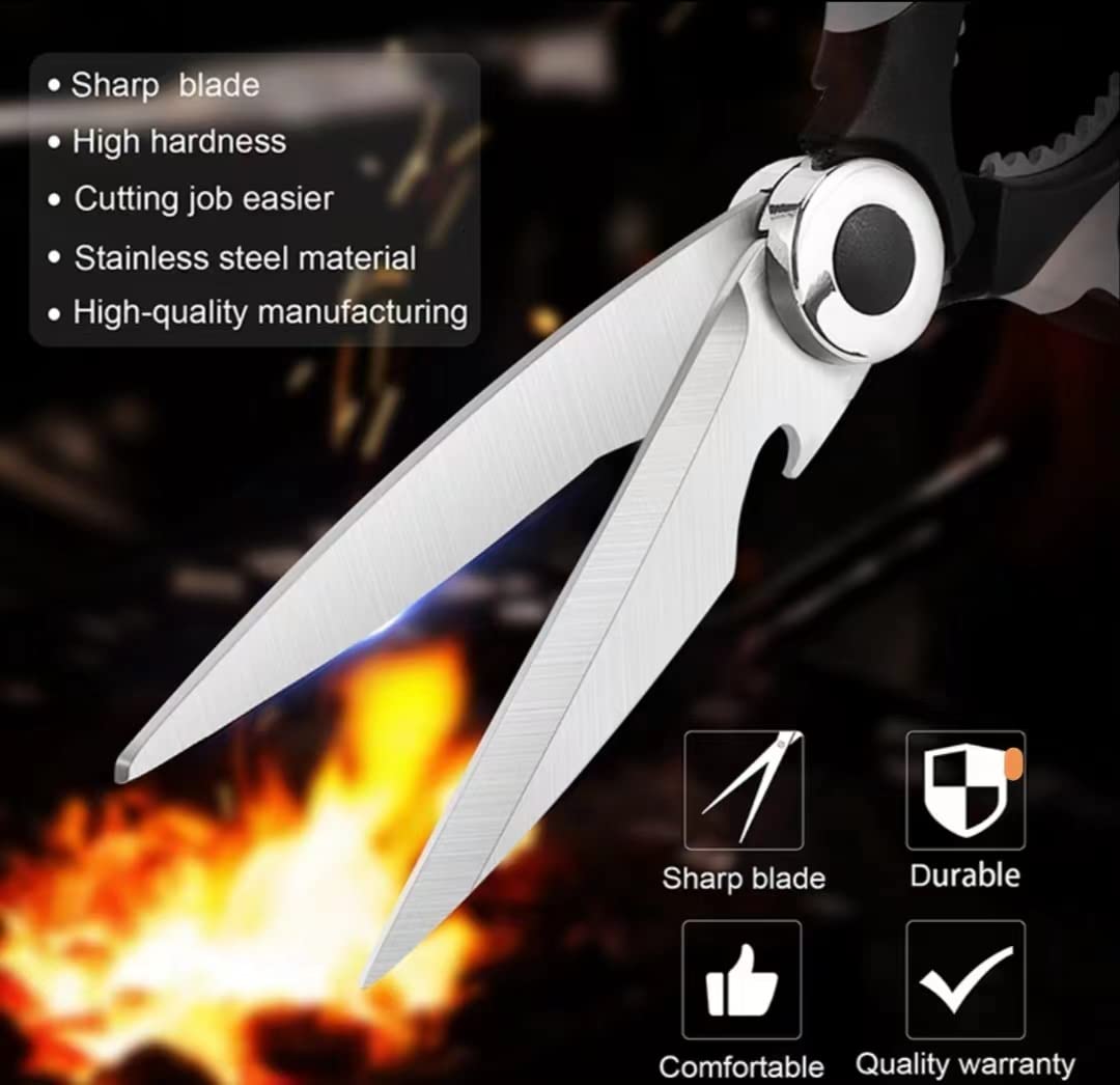 [2 Pack] BETUREEIU Kitchen Scissors, Heavy Duty Dishwasher Safe, All Purpose Utility Shears, Stainless Steel Sharp Food Cooking Tool for Meat, Chicken, Poultry, Fish, Vegetables