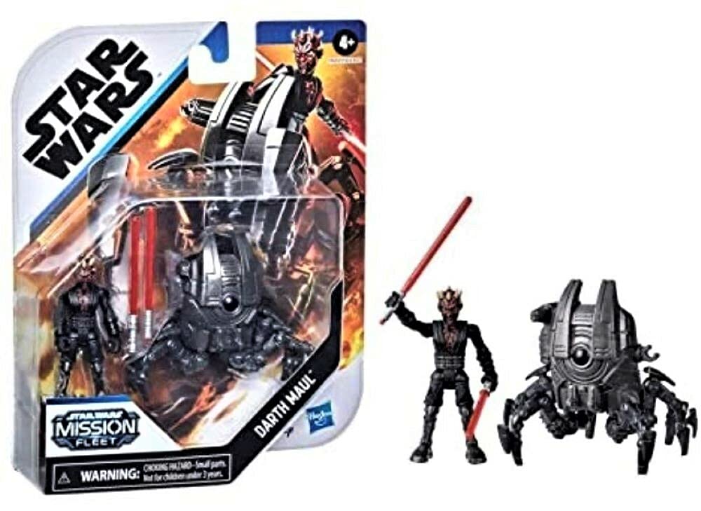 STAR WARS Mission Fleet Gear Class Darth Maul Sith Probe Pursuit 2.5-Inch-Scale Figure and Vehicle, Toys for Kids Ages 4 and Up