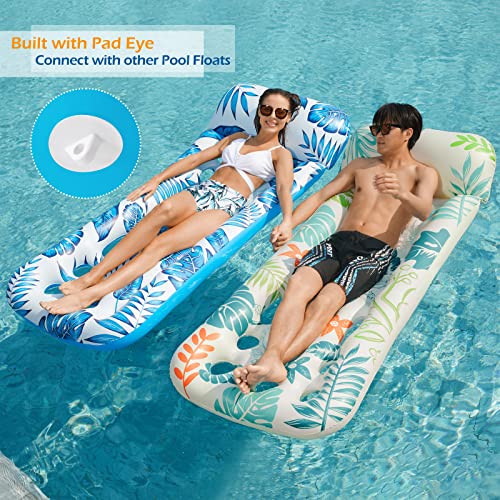 Jasonwell Inflatable Pool Float Lounge - Floaties Rafts for Adults Floating Lounger Sun Tanning Floats Cool Water Floaty Swimming Lake Beach Party Toys