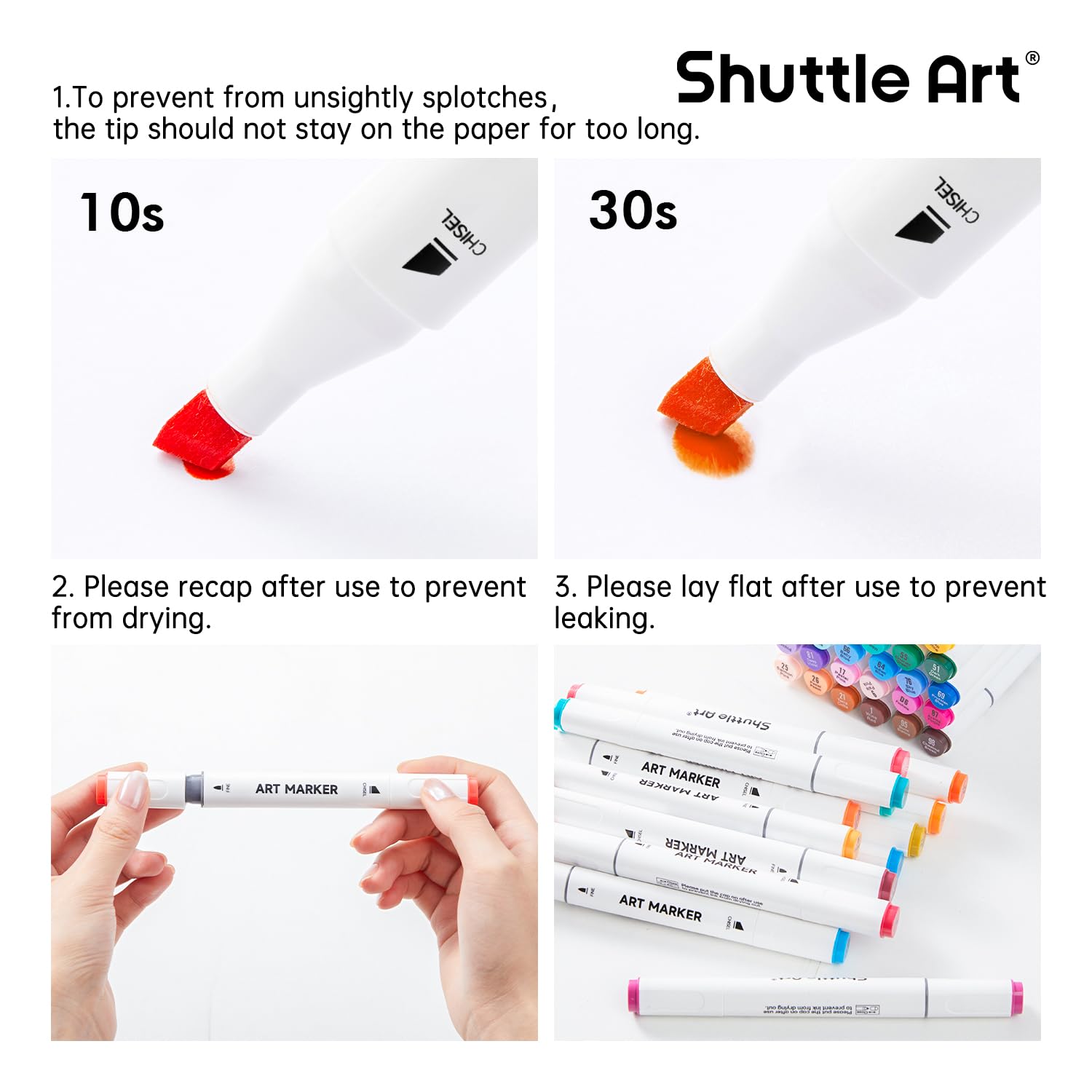 Shuttle Art 121 Colors Alcohol Markers, 120 Colors Dual Tip Art Marker Set Plus 1 Colorless Blender with Marker Case Perfect for Illustration Students Adult Coloring Sketching