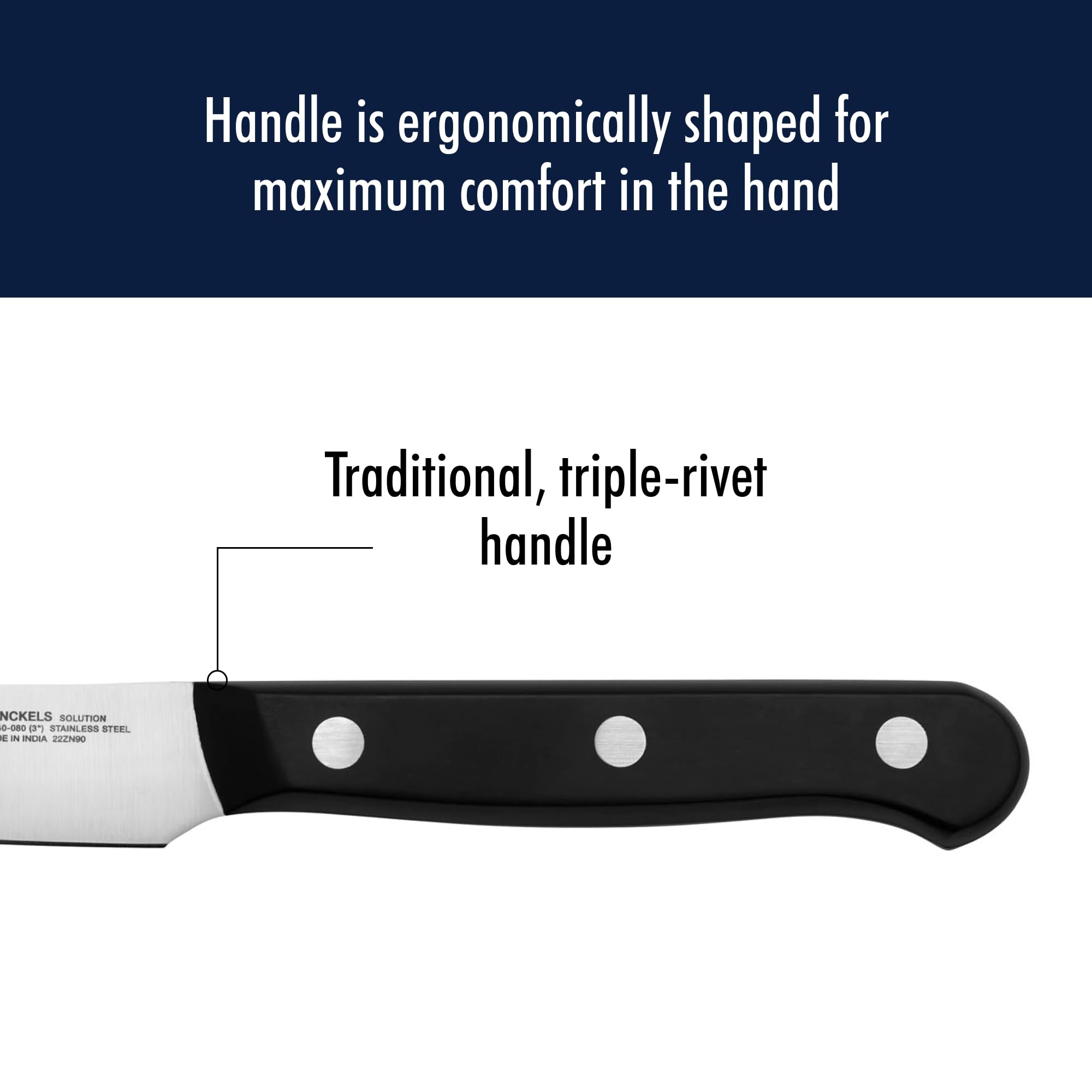 HENCKELS Solution Razor-Sharp 2-Piece Compact Chef Knife Set, German Engineered Knife Informed by over 100 Years of Mastery, Black