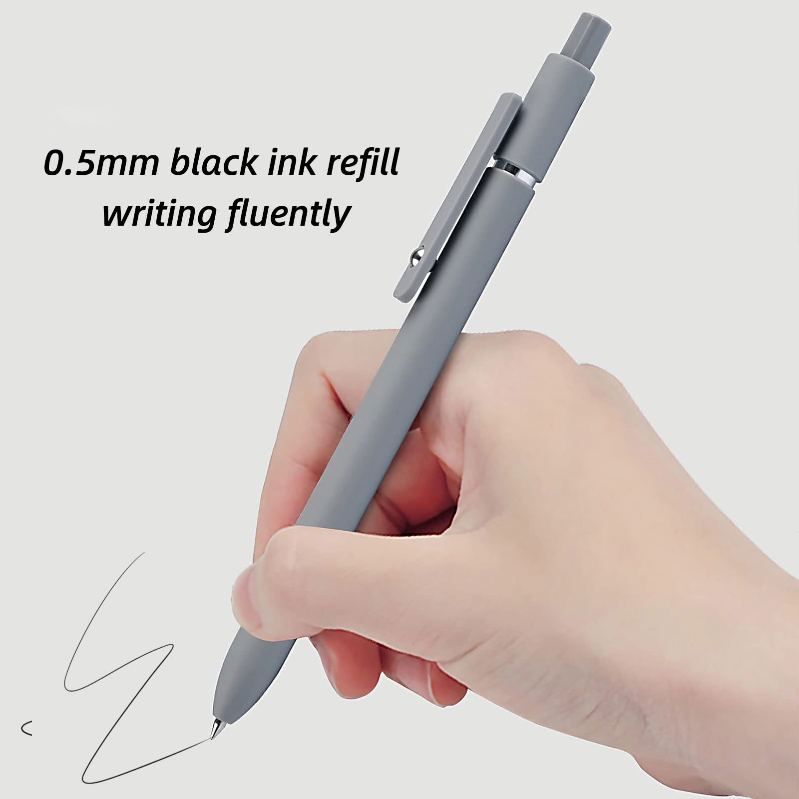 UIXJODO Gel Pens, 5 Pcs 0.5mm Black Ink Pens Fine Point Smooth Writing Pens, High-End Series Pens for Journaling Note Taking, Cute Office School Supplies Gifts for Women Men (Morandi)