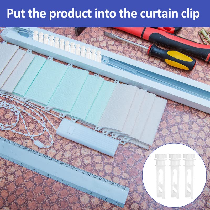 Vertical Blind Replacement Parts Repair Tabs White Stems for Window Carrier Vertical Blinds Curtain Accessories(12 Pieces)
