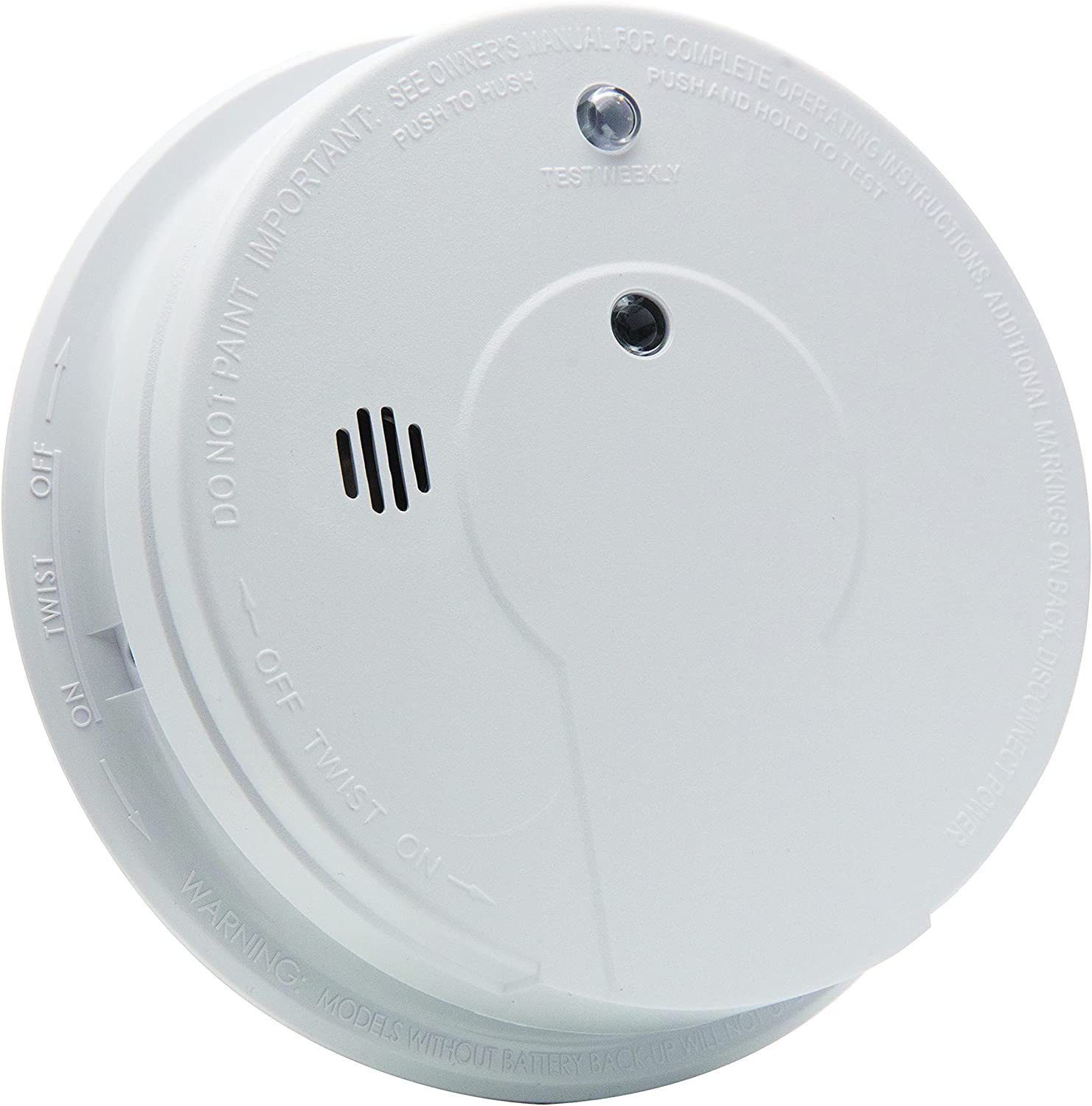 Kidde Smoke Detector, Hardwired Smoke Alarm with 9-Volt Battery Backup, Test-Reset Button, Interconnect Capability, White, 6 Pack