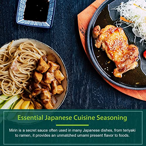 Soeos Mirin, Japanese Cooking Wine, 16.9 fl oz (Pack of 1), Mirin Rice Wine, Authentic Natural Sugar Sweet Rice Cooking Wine for Cooking, Condiments, Seasoning Homemade Sauces, Japanese Seasoning