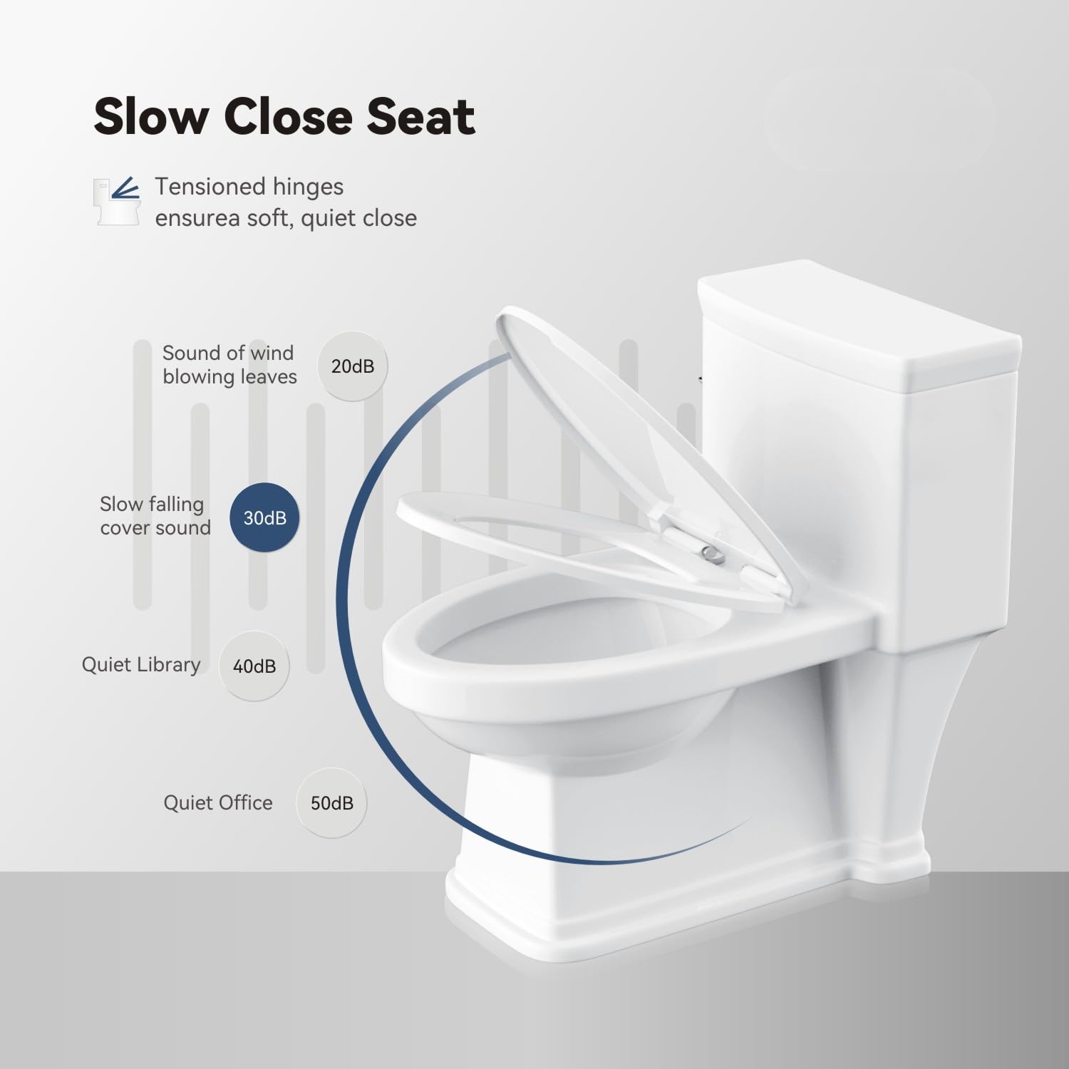 JINGZE Elongated Standard One Piece Toilet for Bathroom Comfort Height with Powerful Flush in White